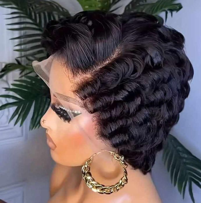 💯Human Hair pixie cut